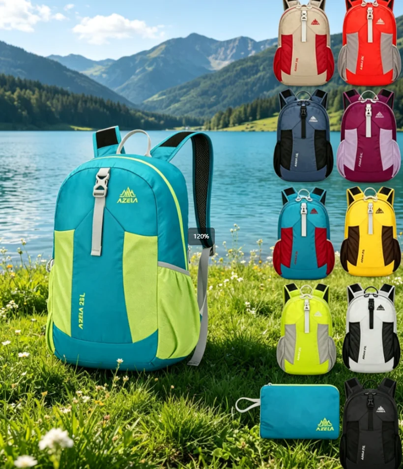 1pc Lightweight Foldable Skin Backpack, Portable Travel Bag, Outdoor Sports Cycling Backpack With Large Capacity For Men And Women st25031803233223282