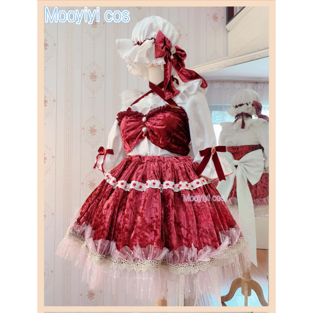 

Новый Mooyiyi cos Flandre Scarlet Косплей Костюм Хэллоуин Рождество Ролевая Вечеринка Комикс Лолита Платье Новый Проект по индивидуальному заказу