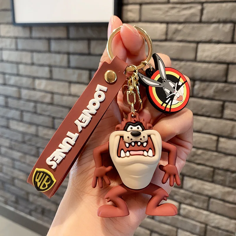クリエイティブ漫画アニメ人形かわいいバニー愛らしいトゥイーティーダフィーダック豚キーホルダーペンダントカップルバッグペンダント車のキーチェーン