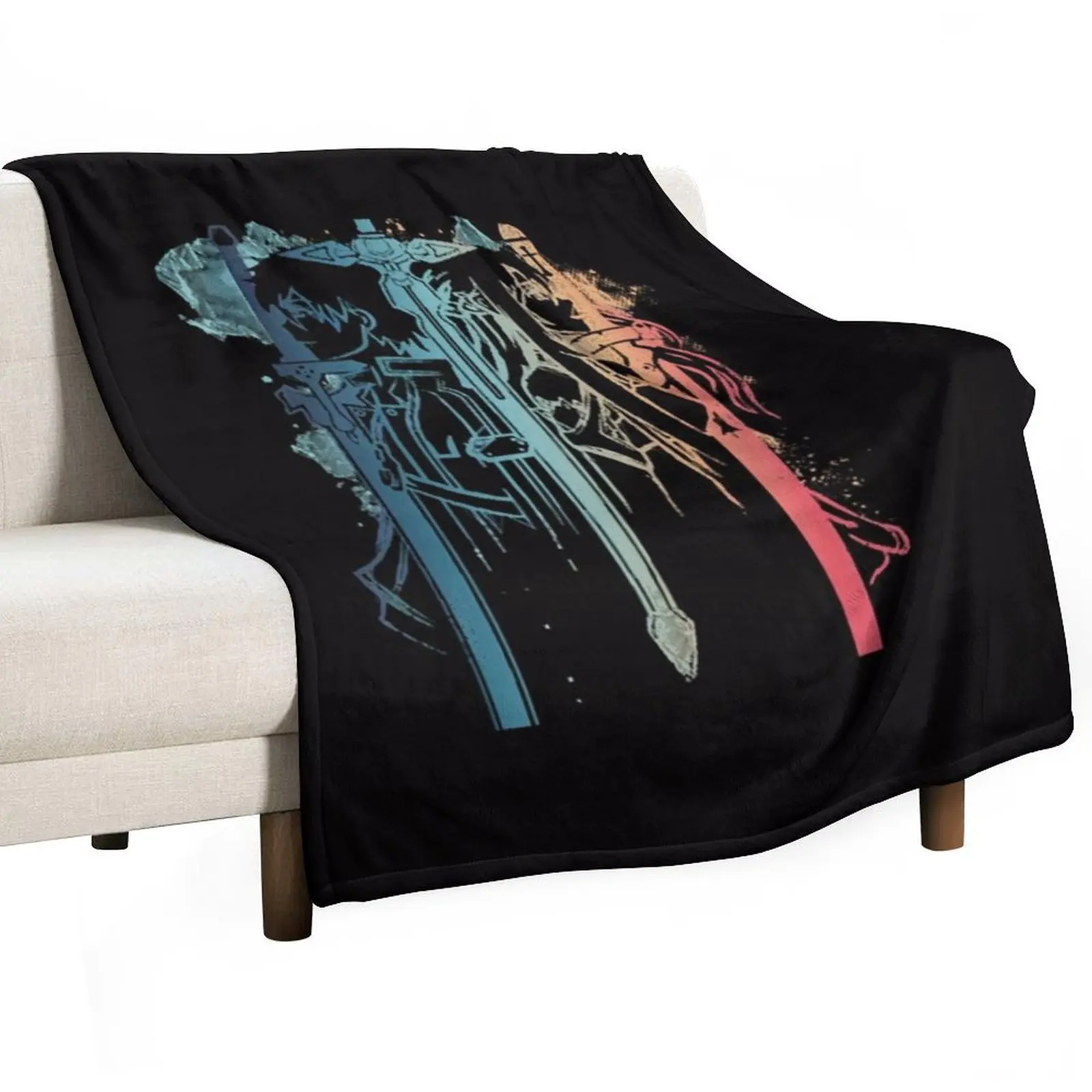 

Sword Art Duo Throw Blanket Nap Soft Beds Hairys Blankets