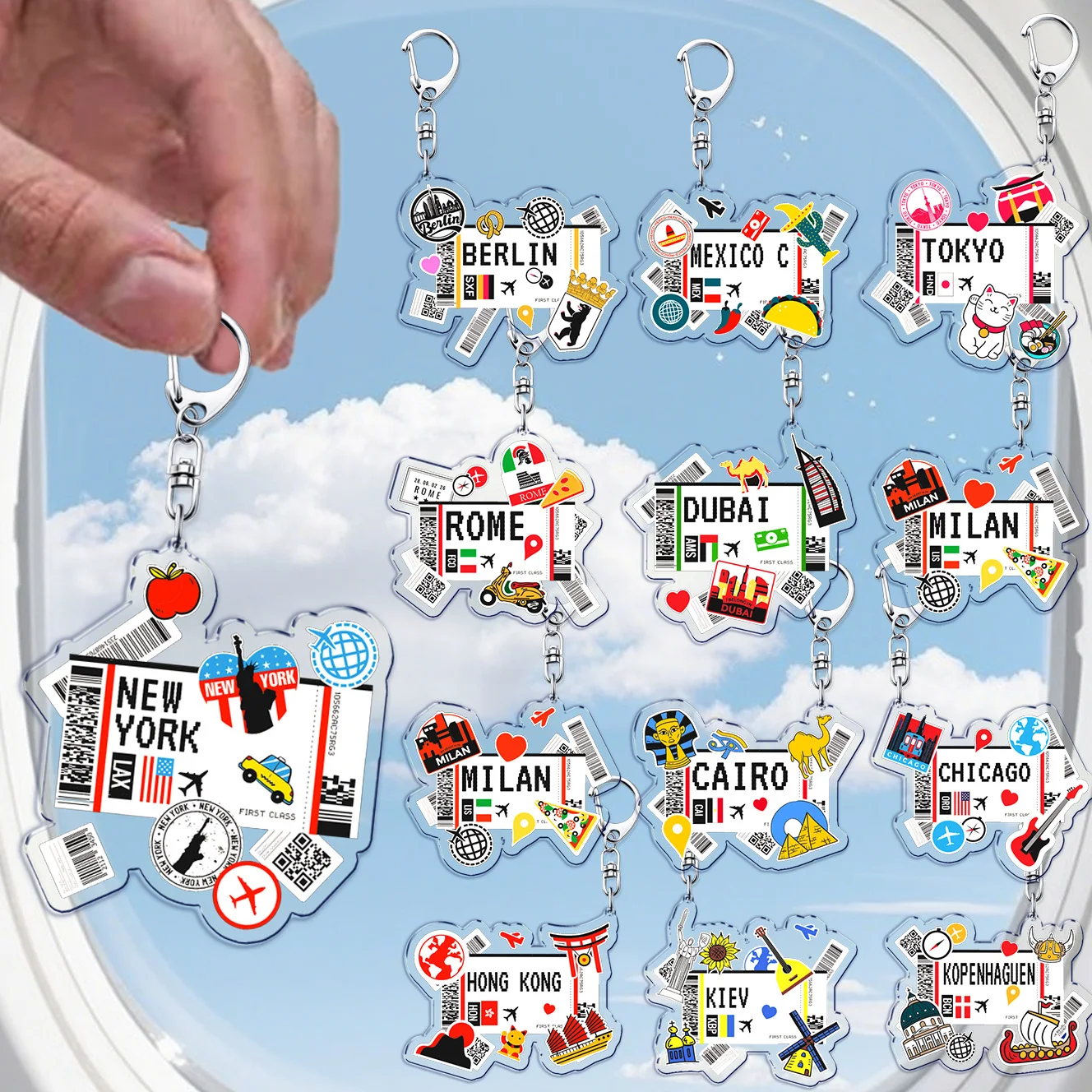 Travel Accessories New York - Retro Traveling Plane Keychain Accessories Bag