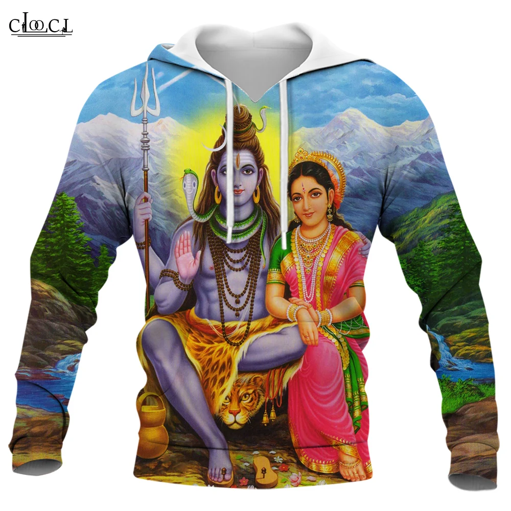 Cloocl hoodies homens ganesha 3d impresso masculino hoodies de manga longa menino menina casual feminino streetwear pulôver moletom com capuz roupas