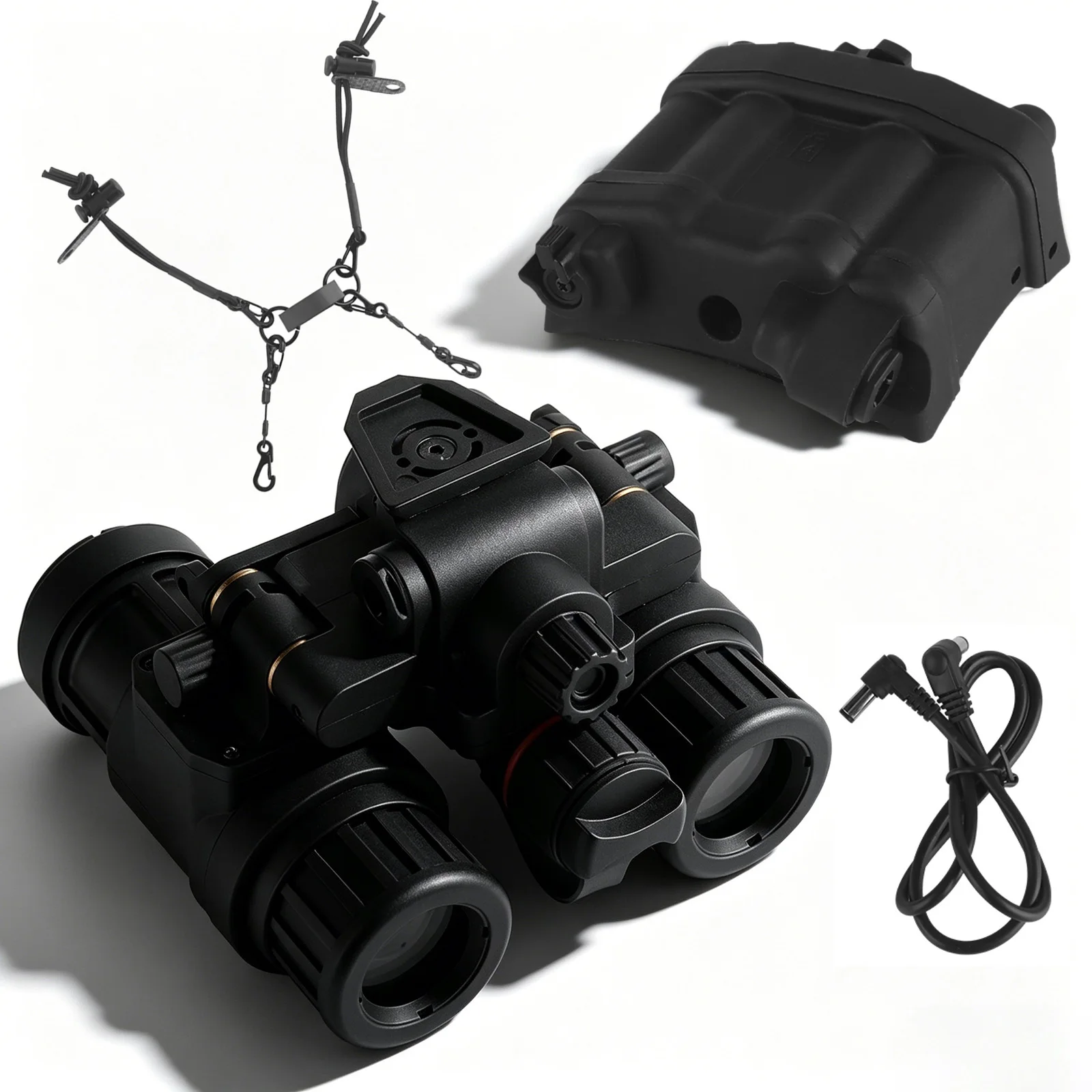 

AN/PVS31 Tactical Night Vision Dummy Goggle, Non-functional NVG with Lanyard, Airsoft Helmet Accessory for Cosplay Display