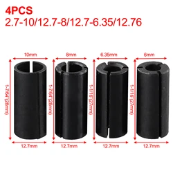 4Pcs Router Bit High Precision Adapter Collet Milling Cutter Tool Adapters 12.7-6 6.35 8 10mm Hand Power Tool