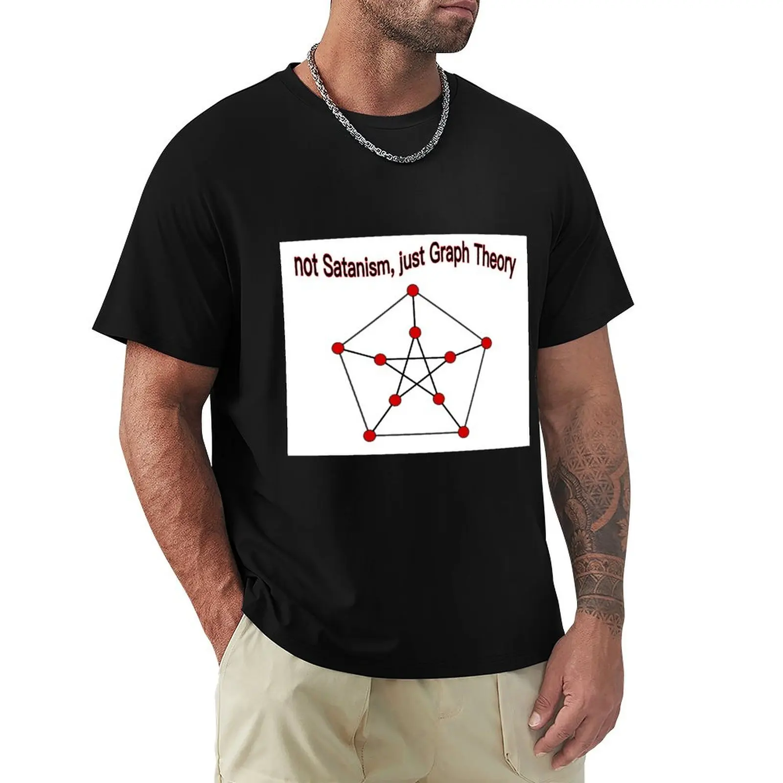 

not satanism, just graph theory T-Shirt sublime Short sleeve tee plain white t shirts men