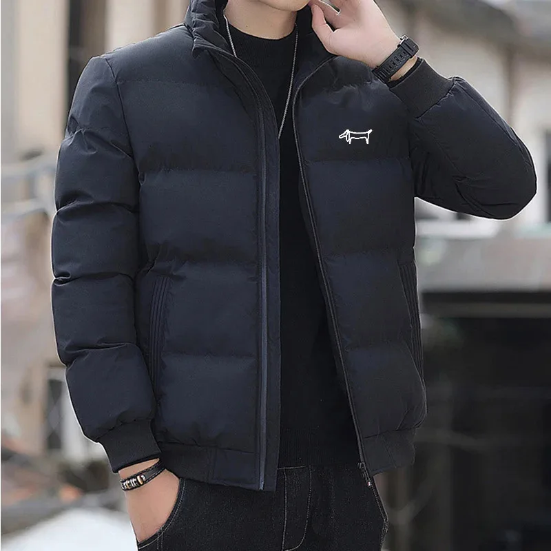 2024 Winter Men's Golf Jackets Warm Parker Coat Casual Fashion Men's Cotton-padded Jacket Outdoor Windproof Pad Down Jacket