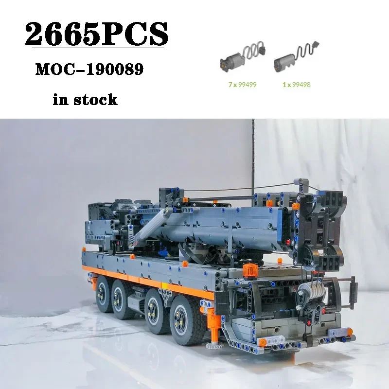 New MOC-190089 Mechanical Structure Crane Truck Building Blocks Model 2265PCS Children\'s DIY Birthday Toys Christmas Gifts