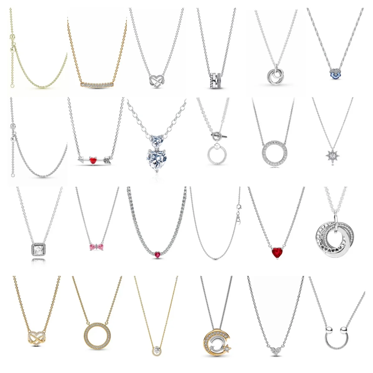 

2025 New Heart-Shaped 925 Sterling Silver Plated Elevated Zircon Heart Shining Bow Necklace Lover's Holiday Gift Jewelry