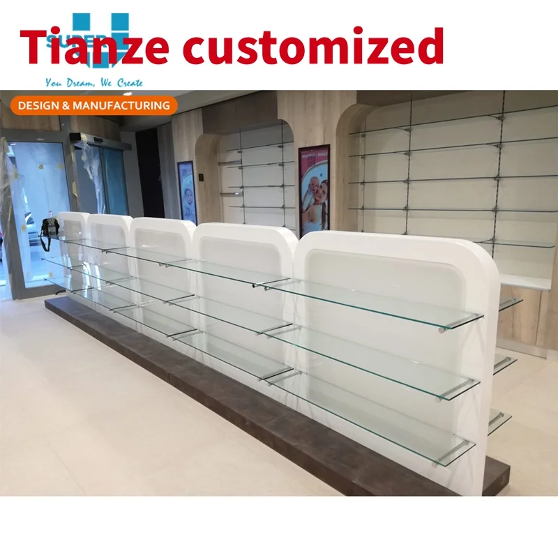 (customized)Pharmacy Rack Display Fittings Supplier Pharmacy Rack Design Display Racks Pharmacy Shop Decoration