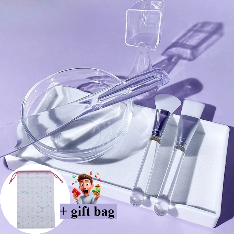 

Набор масок для ухода за кожей «сделай сам», прозрачный стержень, миска для смешивания грязи, набор ложек, мягкие щетки-аппликаторы для глубокой очистки лица, портативные косметические инструменты