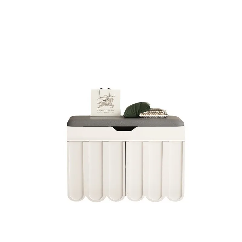 

American fashion entry stool storage integrated shoe stool home sitting soft bag shoe cabinet multi-functional shoe stool