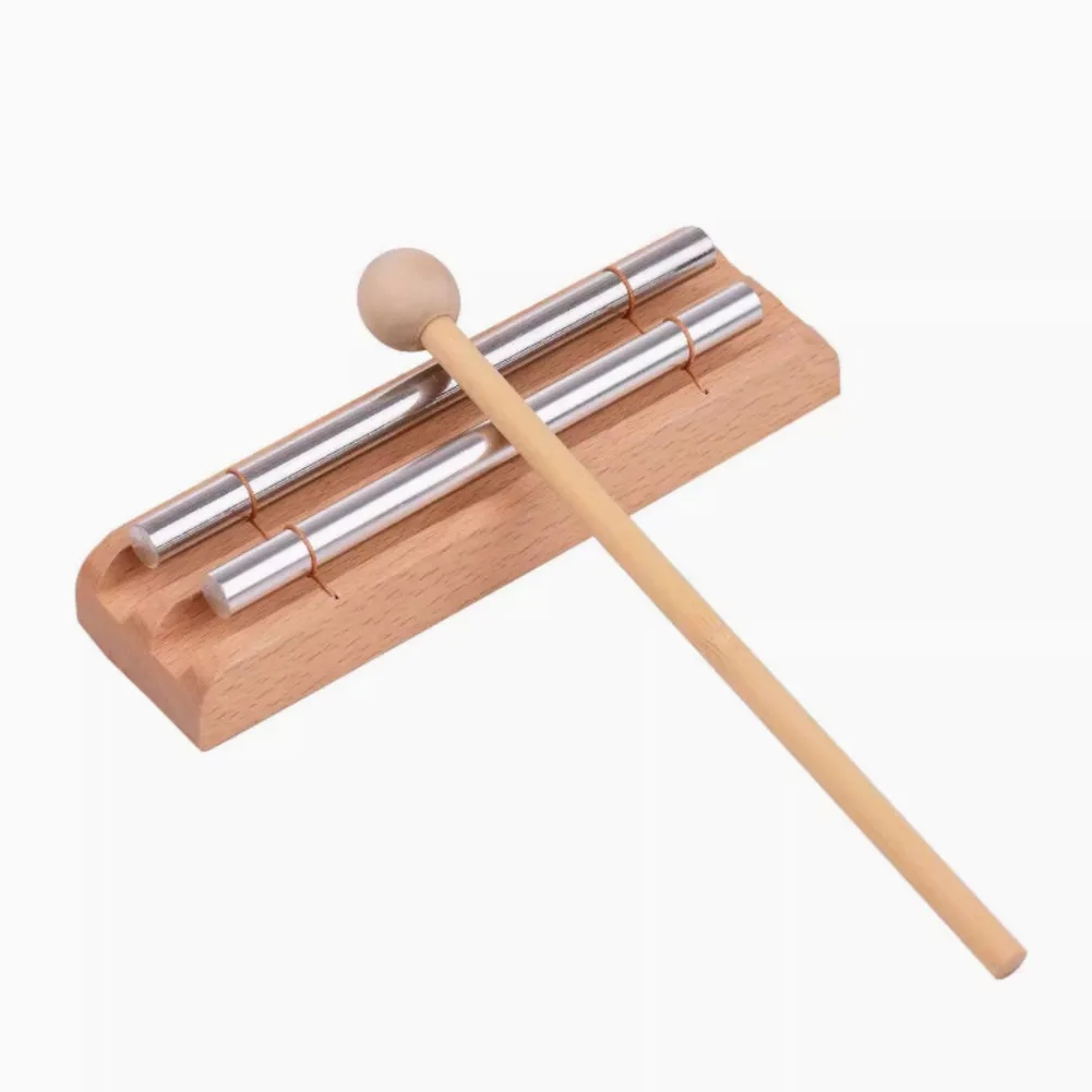 Hand Chime With Mallet 1/2/3 TONE Enhance Mindfulness Yoga Focus Training Teaching Aids For Orff Kid's Percussion Instruments