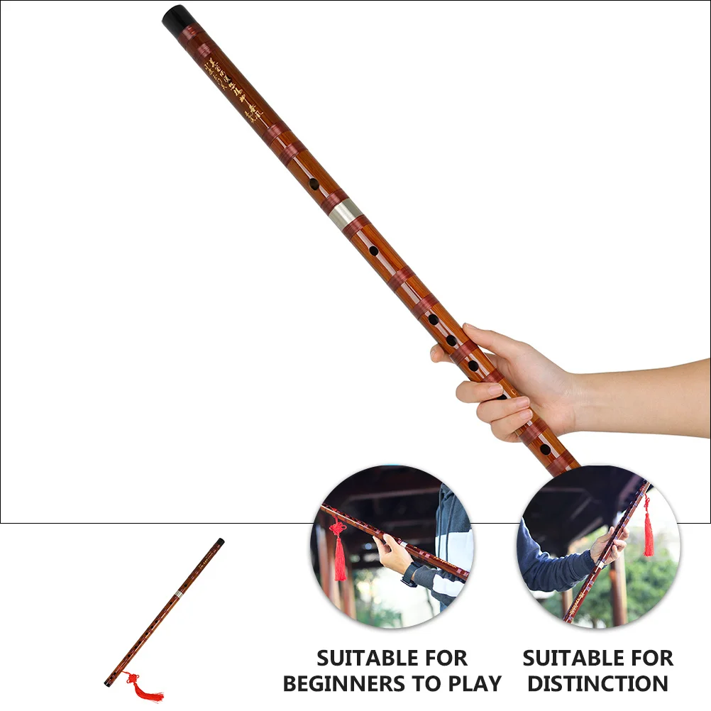 

Beginner Grading Bamboo Flute Smooth Surface High-Quality Wood Precise Tone Holes Easy Blow Melodious Sound Portable