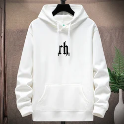 2024 Plush thickened Winter Sports luxury hoodies Men 'rh' Letters Print 100 Cotton Women Clothes Street Casual Pullover