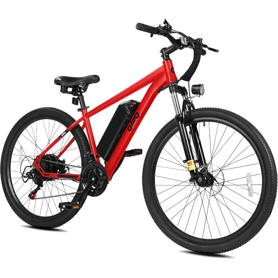 

Racer Electric Bike for Adults - 21-Speed Mountain Lightweight Ebike with Peak 1000W/750W 25MPH/22MPH Brushless Motor 375Wh Rem