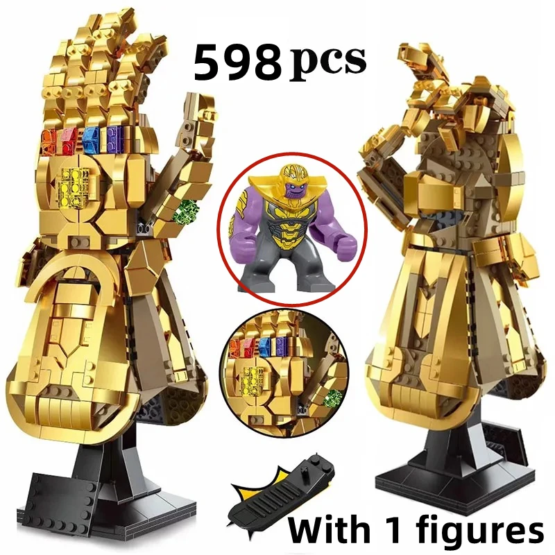 598 pz Thanos Heroes Infinity Gauntlet 76191 Building Blocks Assemblare Puzzle Modello Giocattoli Vacanze Di Natale Regali Di Compleanno