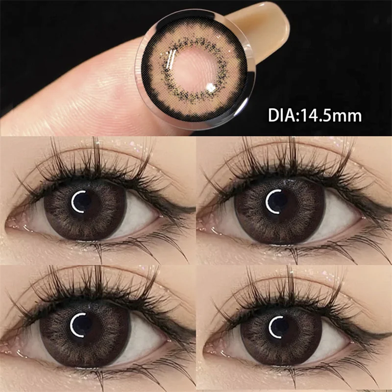 1 Pair Natural Contact Lenses for Eyes Myopia Prescription Fashion Eyes Round Soft Lens Student Color Cosmetics Free Shipping