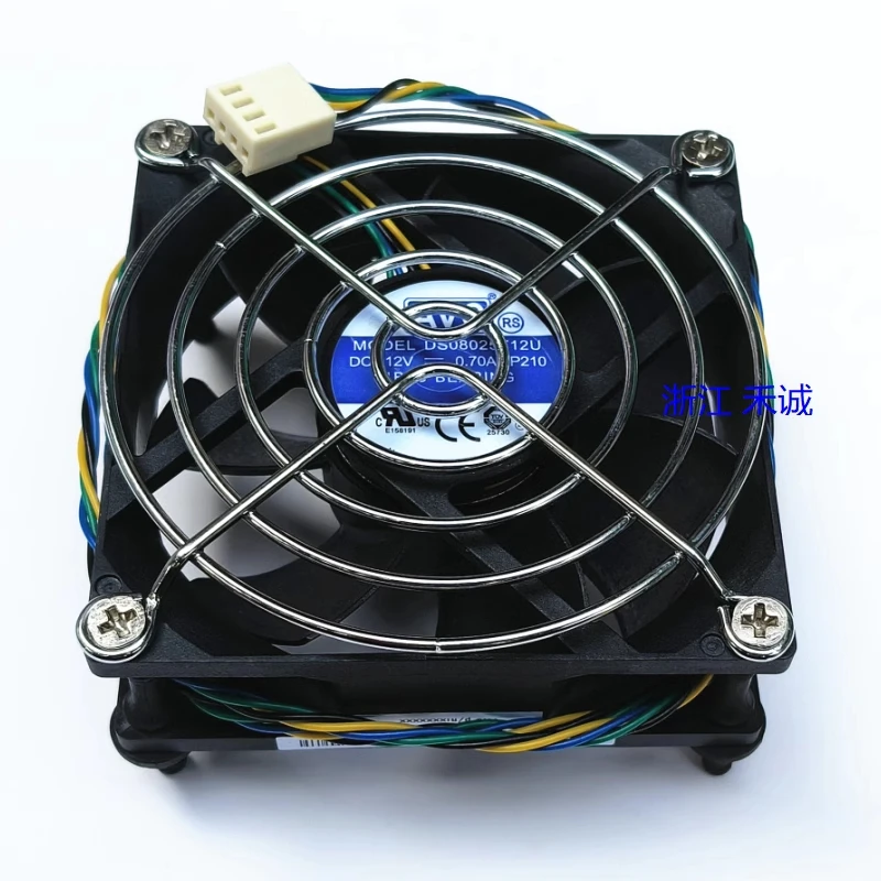 Sasis kipas pendingin bantalan bola 4 kawat, kipas pendingin 12V 0,70 A 8025 8CM