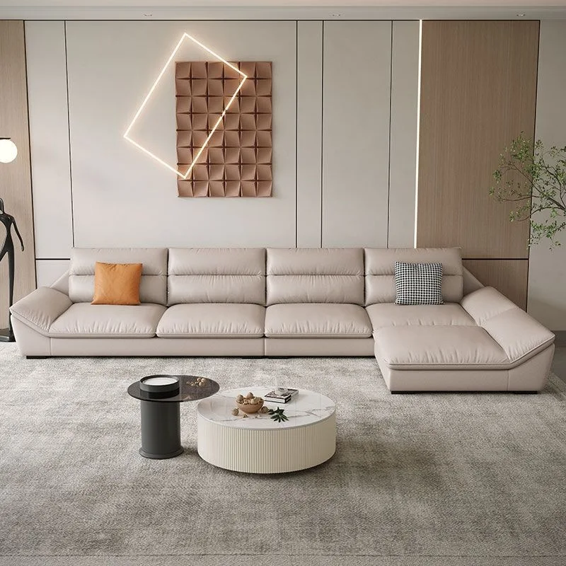 Minimalist anti-cat scratch sofa technology cloth sofa living room size apartment corner princess combination
