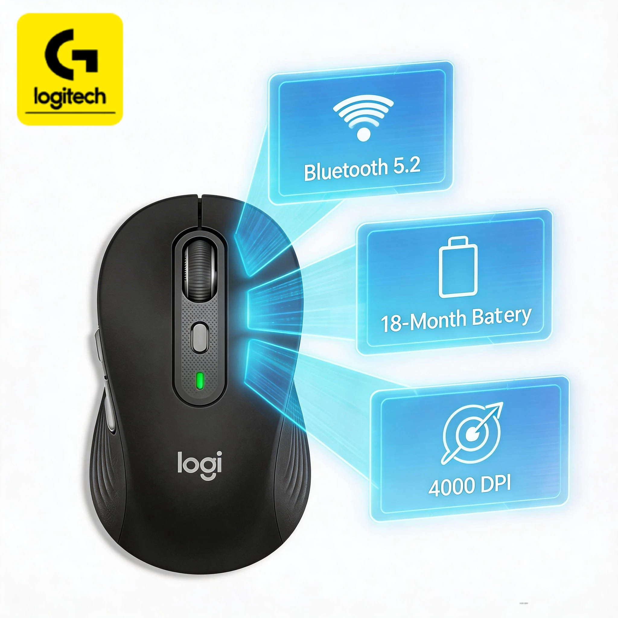 

Бесшумная черная технология! Logitech M750/M650/M650L: Бесшумные клавиши уровня библиотечного оборудования, идеально подходят для длительного использования в офисах и бизнесе.