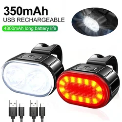 BUCKLOS Bike Light Rechargeable Rear Light Front Lamp Waterproof Riding Headlight USB MTB Taillight Led Night Cycling Parts