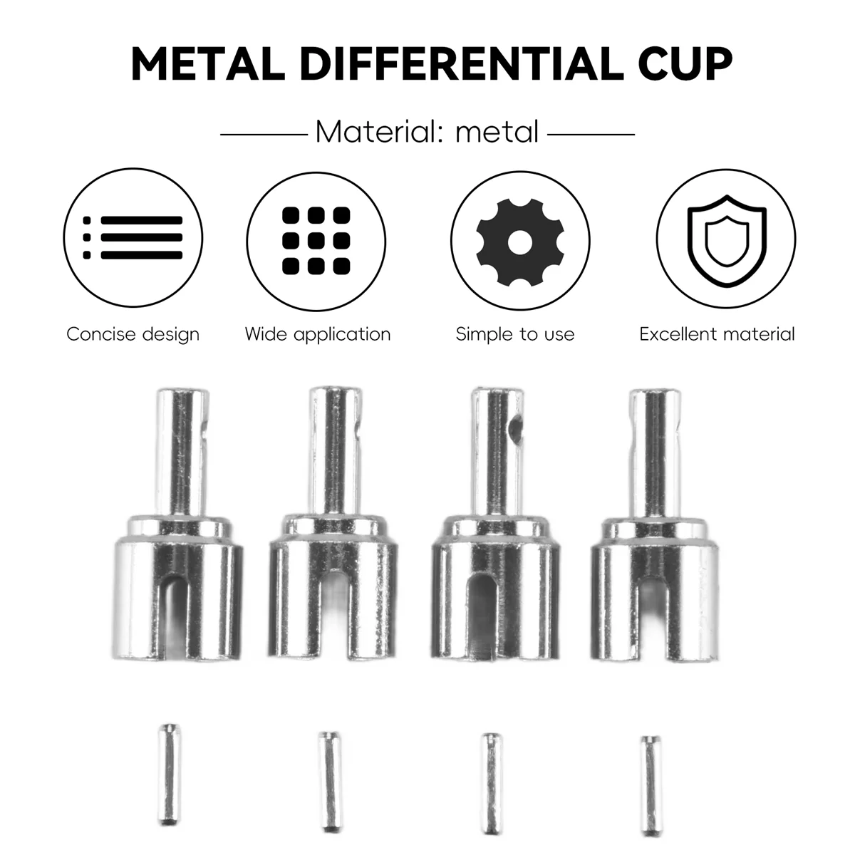 4 ชิ้นโลหะถ้วย Differential สําหรับ HBX 16889 16889A 16890 16890A SG 1601 SG 1602 SG1601 RC รถอะไหล่อุปกรณ์เสริม