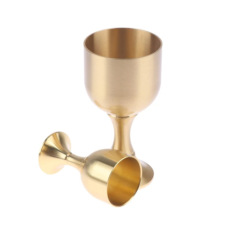 Pure Copper Chalice Cup cocktail glass Wine Goblet Brass Beverage Tumbler Brass Goblet Metal Liquor Tumbler For Party Home