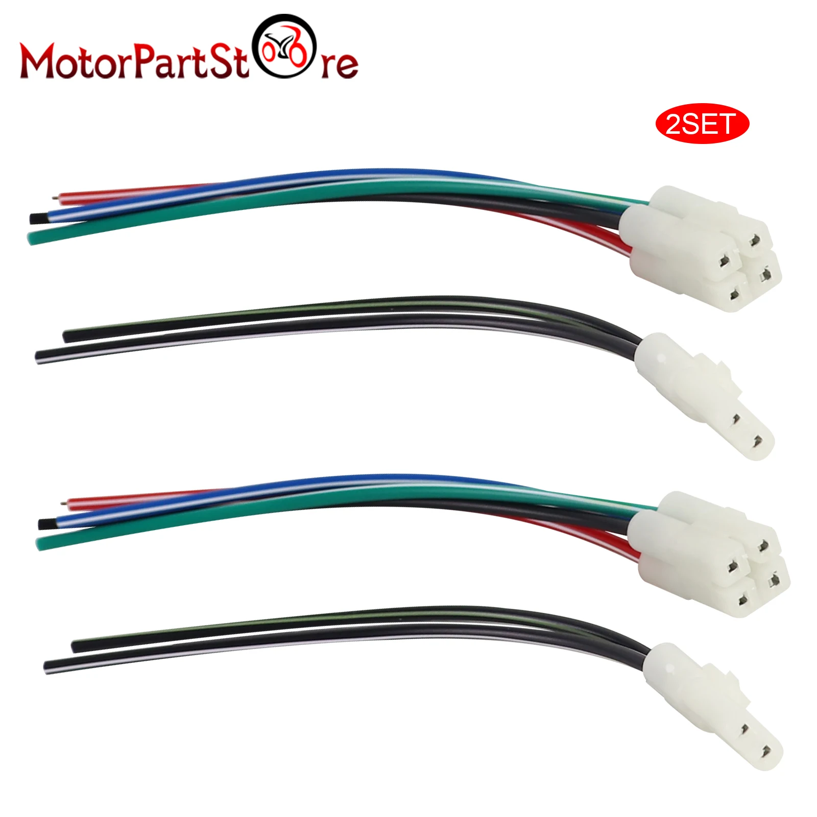 2 Sets Motorcycle Ignition Coil CDI Electric Cable Wire Harness Plug Head for GY6 50cc 70cc 90cc 110cc 125cc 150cc Scooter Moped