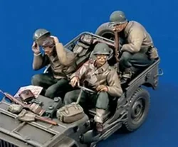 1/35 DieCast Resin Model Building Kits Historical Military Vehicle Soldier 3-Person Diorama Unassembled and Unpainted 994A