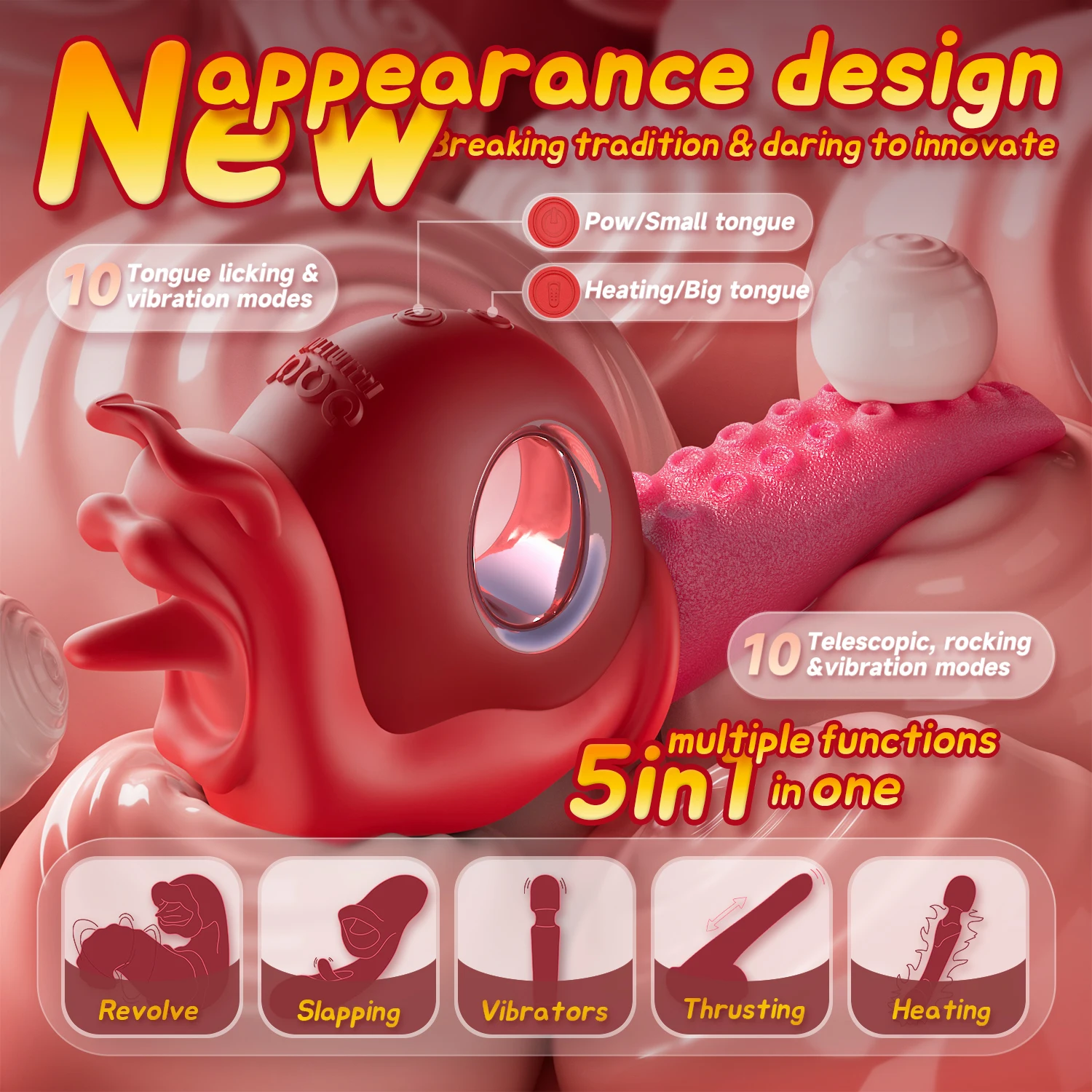 النساء اللسان الجة سوينغ دسار هزاز البظر الحلمة g-بقعة كس محفز المهبل الشرج الاستمناء الجنس لعب للأزواج #2
