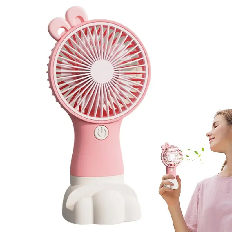 Handheld Personal Fan Rechargeable Battery Personal Cooling Fan 3 Speed Wind Small Fan Makeup Fan For Outdoor Indoor Commute