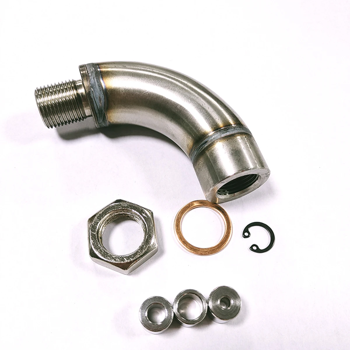 Universal J Style O2 Sensor Spacer M18X1.5 Rear Oxygen Sensor Restrictor Stainless Steel Car Exhaust Extension Adapter