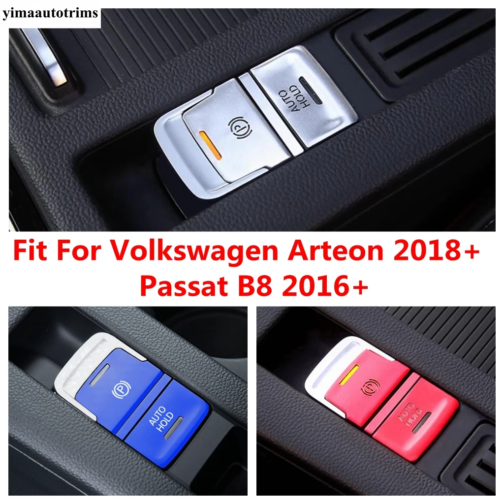 Engine Auto P Button Handbrake Sequin Decoration Cover Trim Accessories For Volkswagen Arteon 2018 - 2024 /Passat B8 2016 - 2024