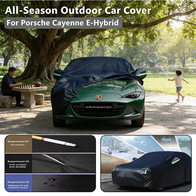 

All-Season Car Cover for Porsche Cayenne E-Hybrid - Outdoor Full Protection, Waterproof Dustproof Heat-Resistant