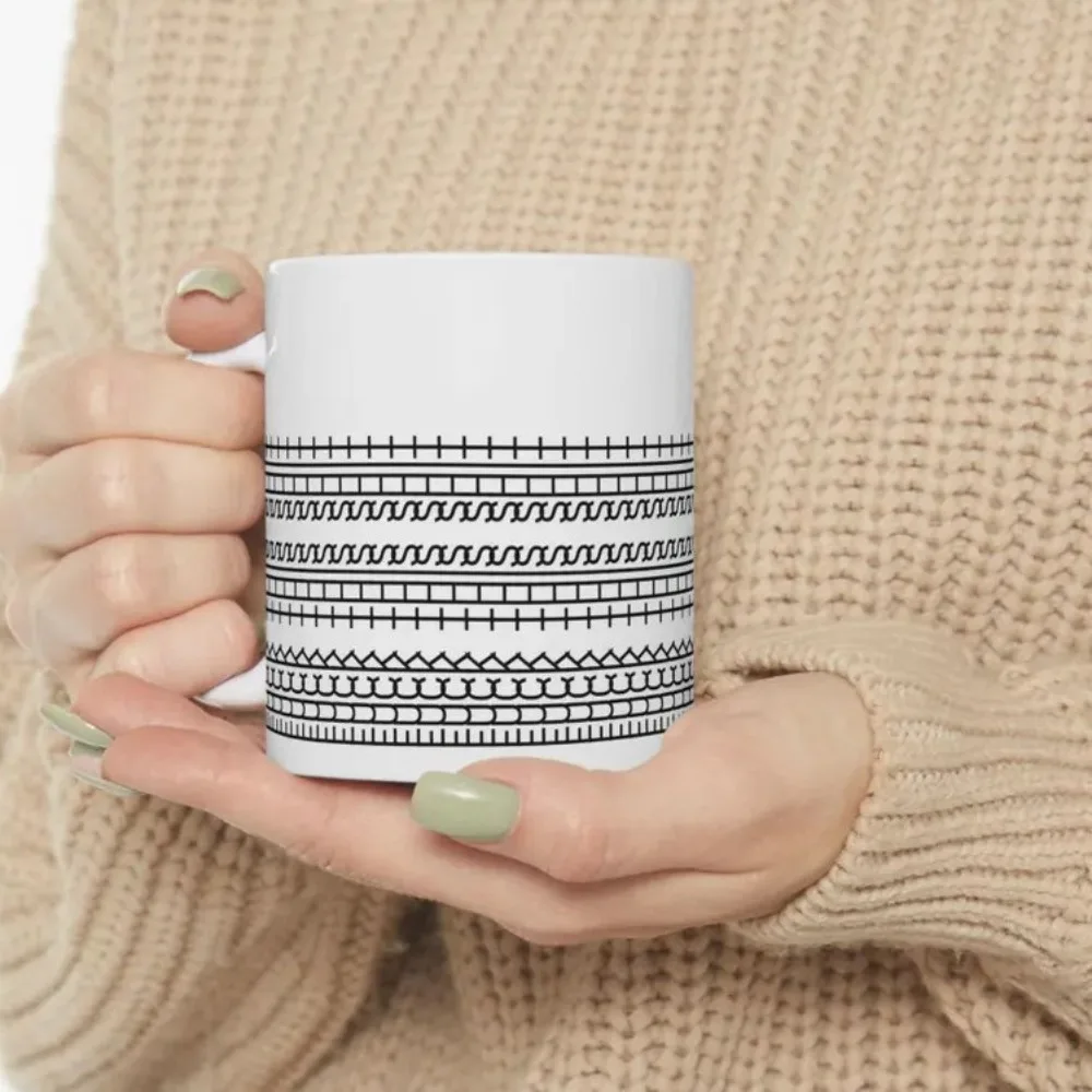 

Creative Ceramic Hidden Message Mug Ergonomic Handle Large Capacity Teacup Microwave-Safe Coffee Cup Gift