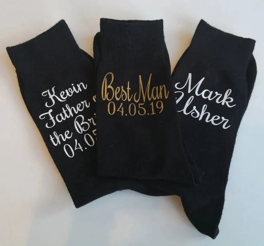 Personalised Wedding Socks, Custom Best Man Gifts, Groomsman Gifts, Usher Gifts, Page Boy Socks, Groom Socks, Groomsmen Socks