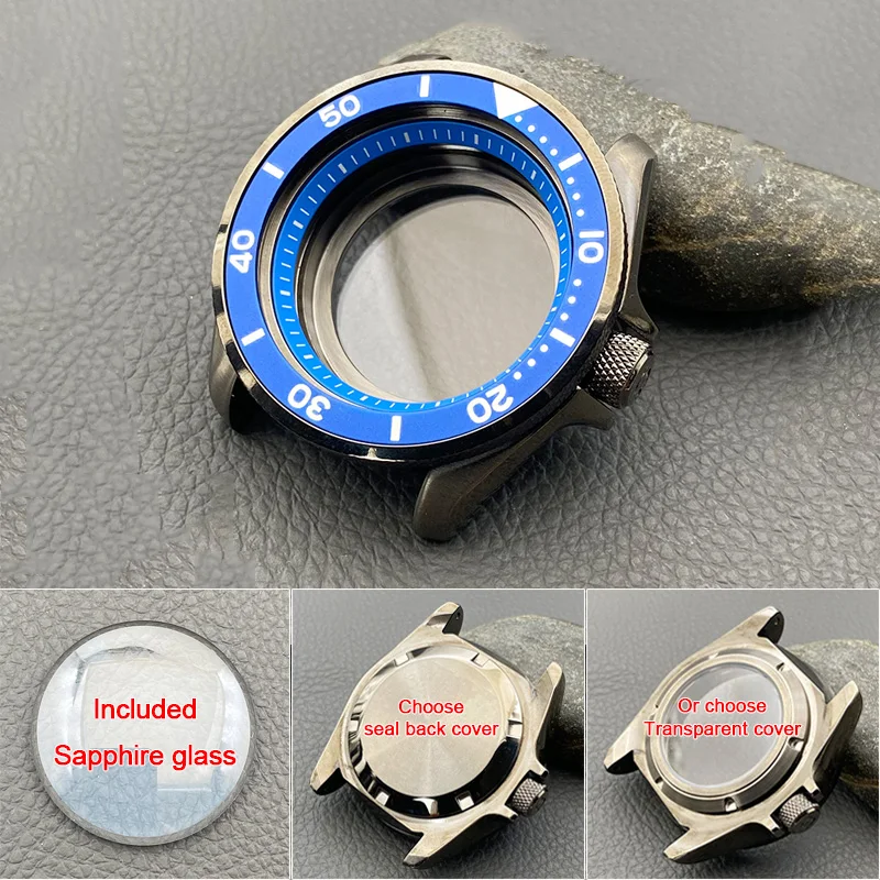 

Gun Grey Mod SKX007 Case NH35 Case Sapphire Crystal Glass Fits 22mm Watch Strap 28.5mm Dial for Men Diving SKX Series Watch Case