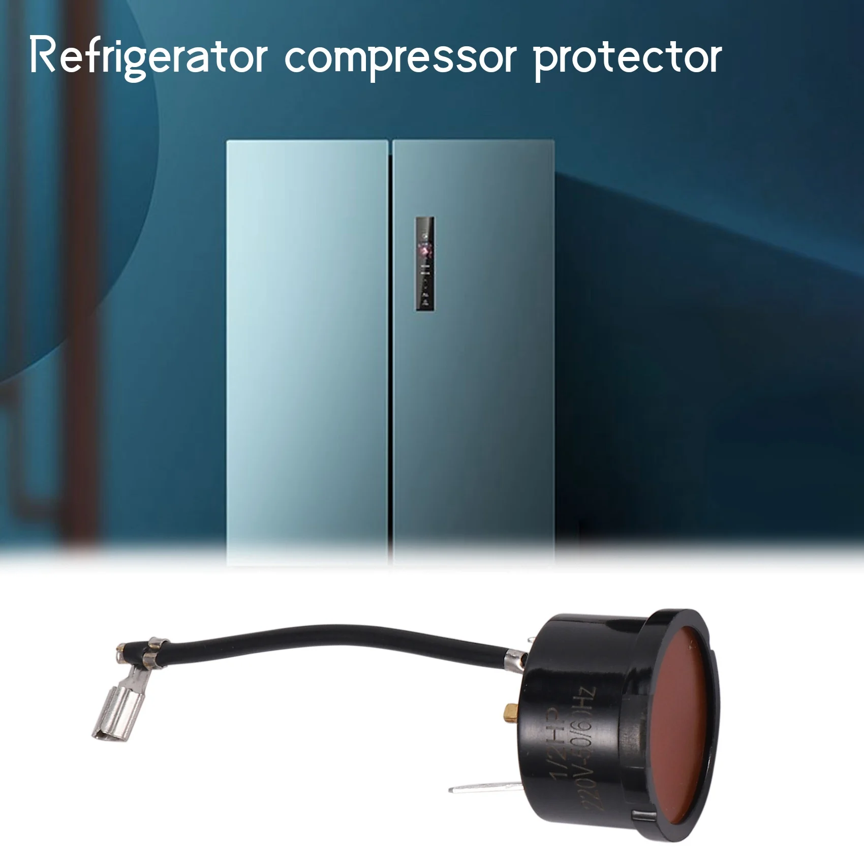 Hot Sale 2Pcs 1/2HP 375W Refrigerator Thermal Overload Protector Compressor Replacement Part for Mini Refrigerator, Wine Center