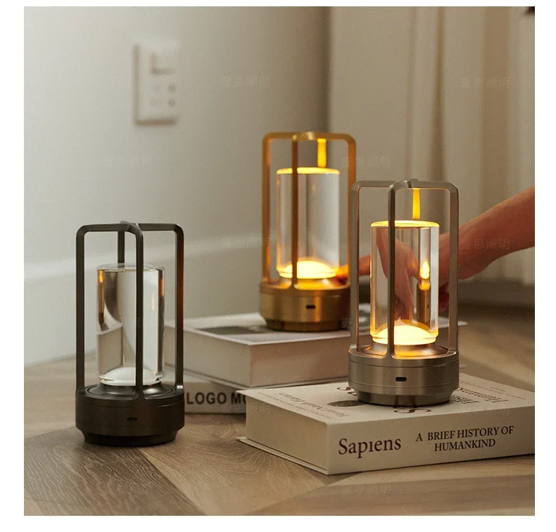 

Retro Table Lamp Coffee Table Decor Bedroom Decoration Rechargeable Touch Bed Side Nordic Led Lamp Bedside Desk Light