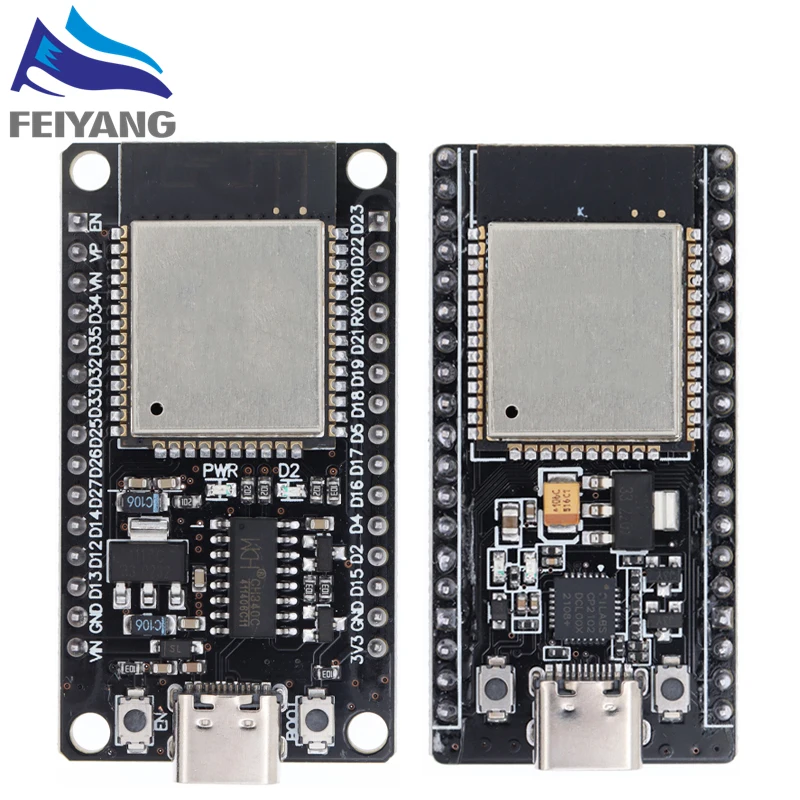 Placa de expansión de TYPE-C de doble núcleo, placa de expansión de ESP32-DevKitC-32, ESP32, ESP-WROOM-32, USB, CH340C, CP2102, WiFi + Bluetooth