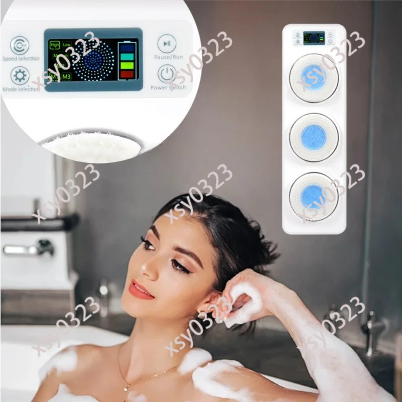 Wall-mounted Electric Bath Brush Automatic Back Scrubber Body Massage Cleaning Tool view 2