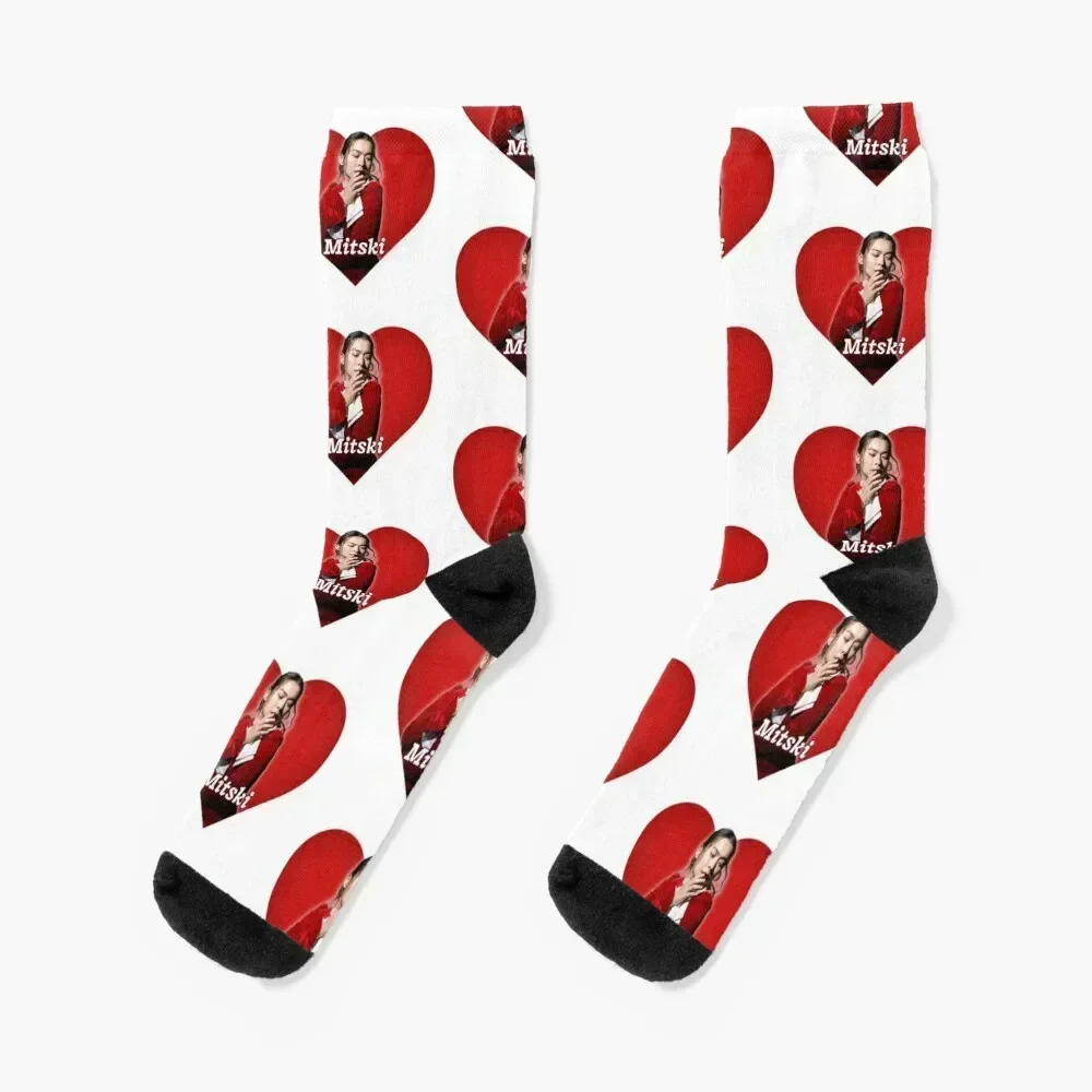 

Mitski Heart Socks Sports cycling christmas stocking gym Woman Socks Men's