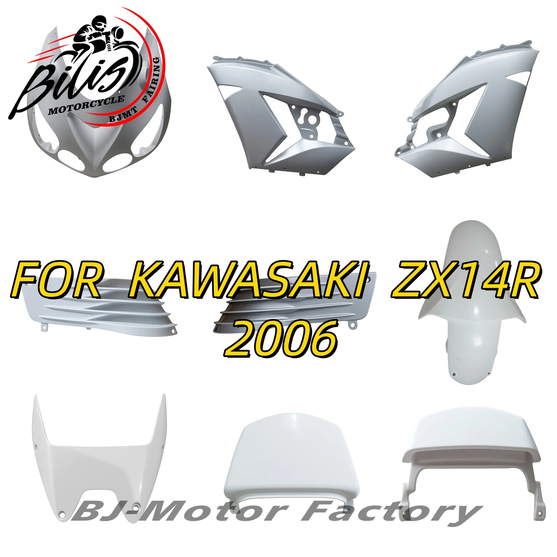 

For KAWASAKI ZX14R ZX-14R 2006-2016 ZX14 Front Tire Fender Guard Hugger Fairing Carbon painted look Color