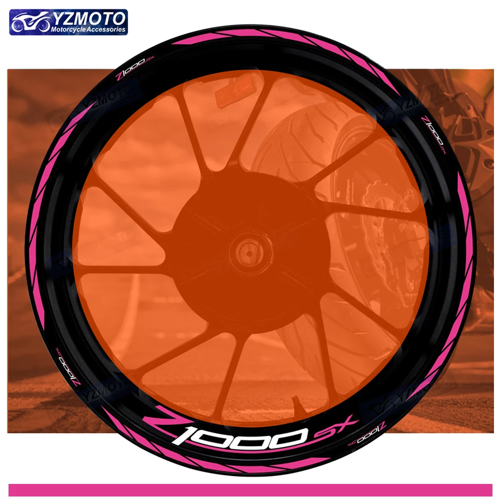 For Z1000SX Z1000 SX Motorcycle 17 Inch Front Rear Racing Wheel Hub Sticker Decal Reflective Modified Decorative Rim Stickers