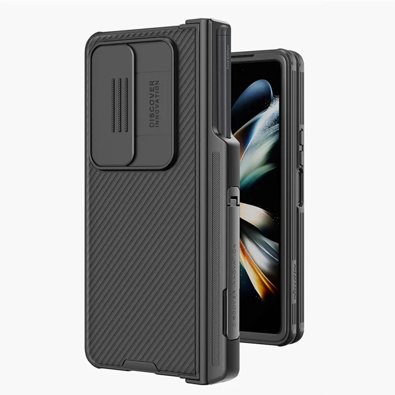 

Nillkin CamShield Pro Case For Samsung Galaxy Z Fold 4 Fold4 5G Slide Camera Back Protector Cover Kickstand With S-Pen Pocket