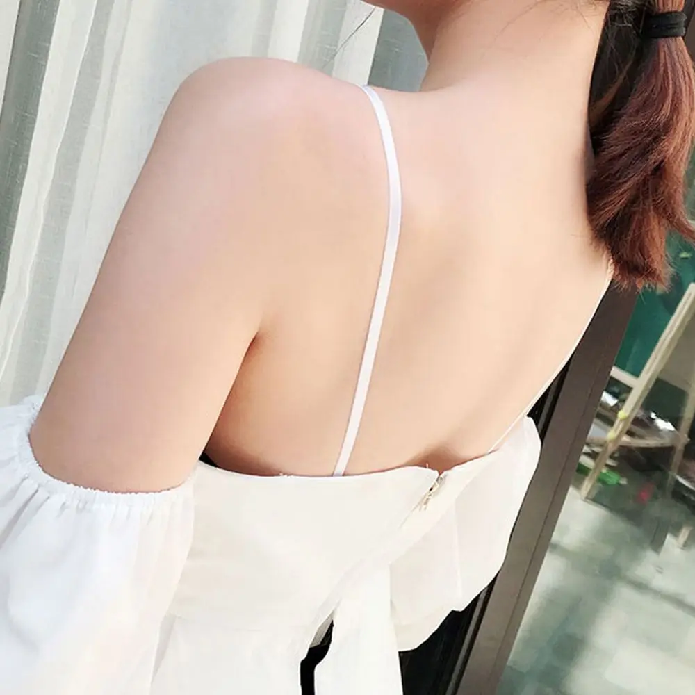 1 Pair Nylon Candy Color Summer Intimates Accessories Invisible Bra Strap Shoulder Strap Bra Accessories