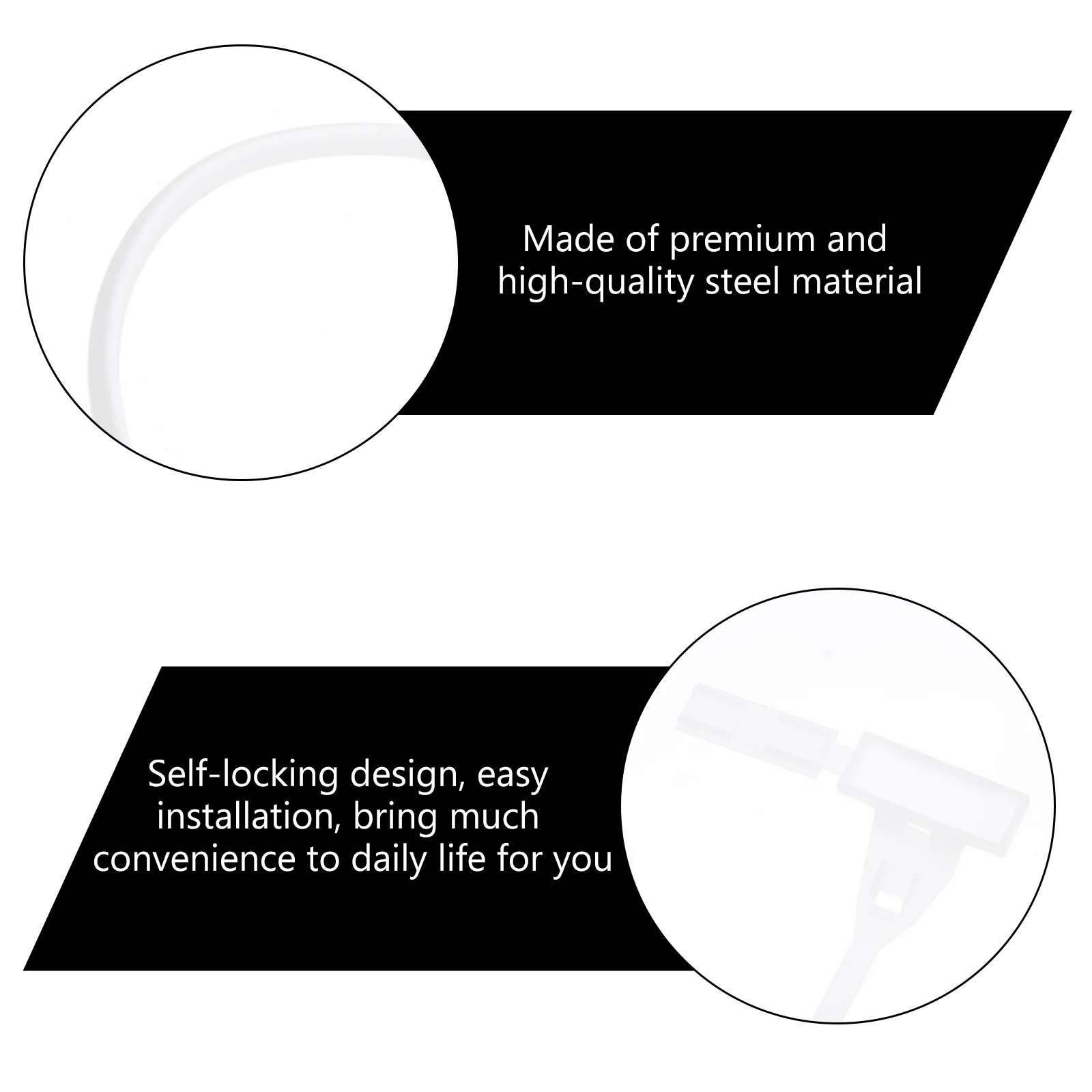 

100 Pcs Cable Harness Ties Label Straps Self-Locking Cord Tags Nylon Marker Water Proof