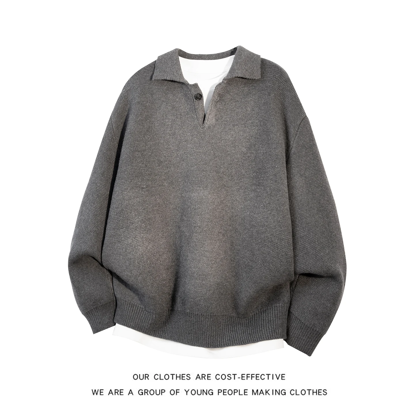 

Retro Ne Knitted Sweater Men's Casual Loose Fit Color American Sle Versatile Couple's Knitted Top