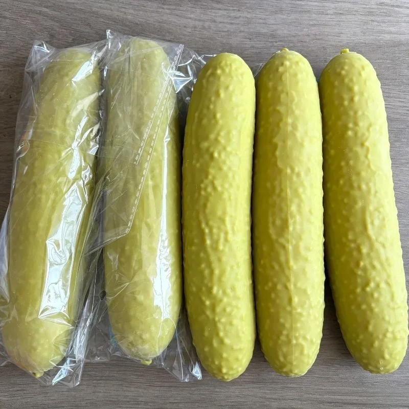 Squishy Long Cucumber Fidget Toys Super Soft Stretchy Texture Slow Rebound Stress Relief Toy Reusable Pickled Cucumber Pinch Toy