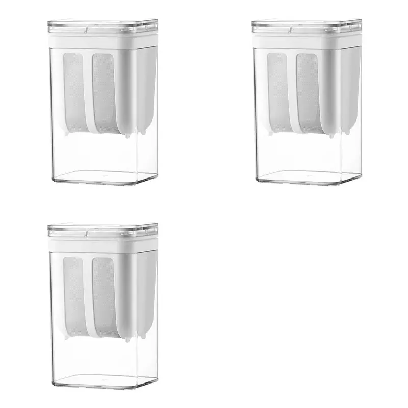 

ABGE-3X 1100 мл Фильтр-сито для йогурта с мелкой сеткой, прозрачная коробка, для домашнего приготовления сыра, сепаратор для удаления влаги